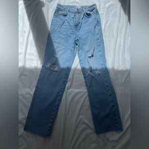 ZARA distressed blue jeans